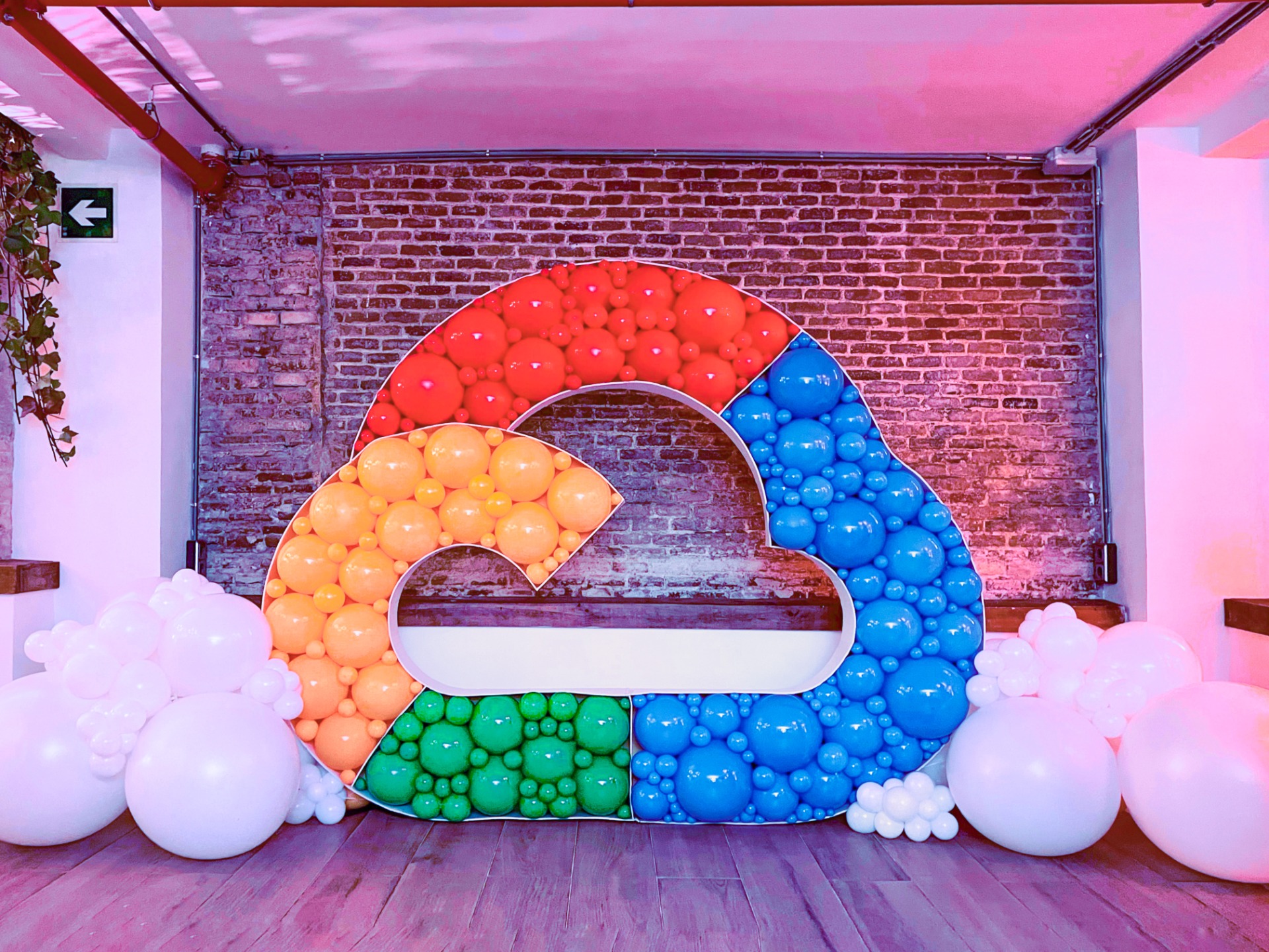 Photocall globos evento Google Barcelona