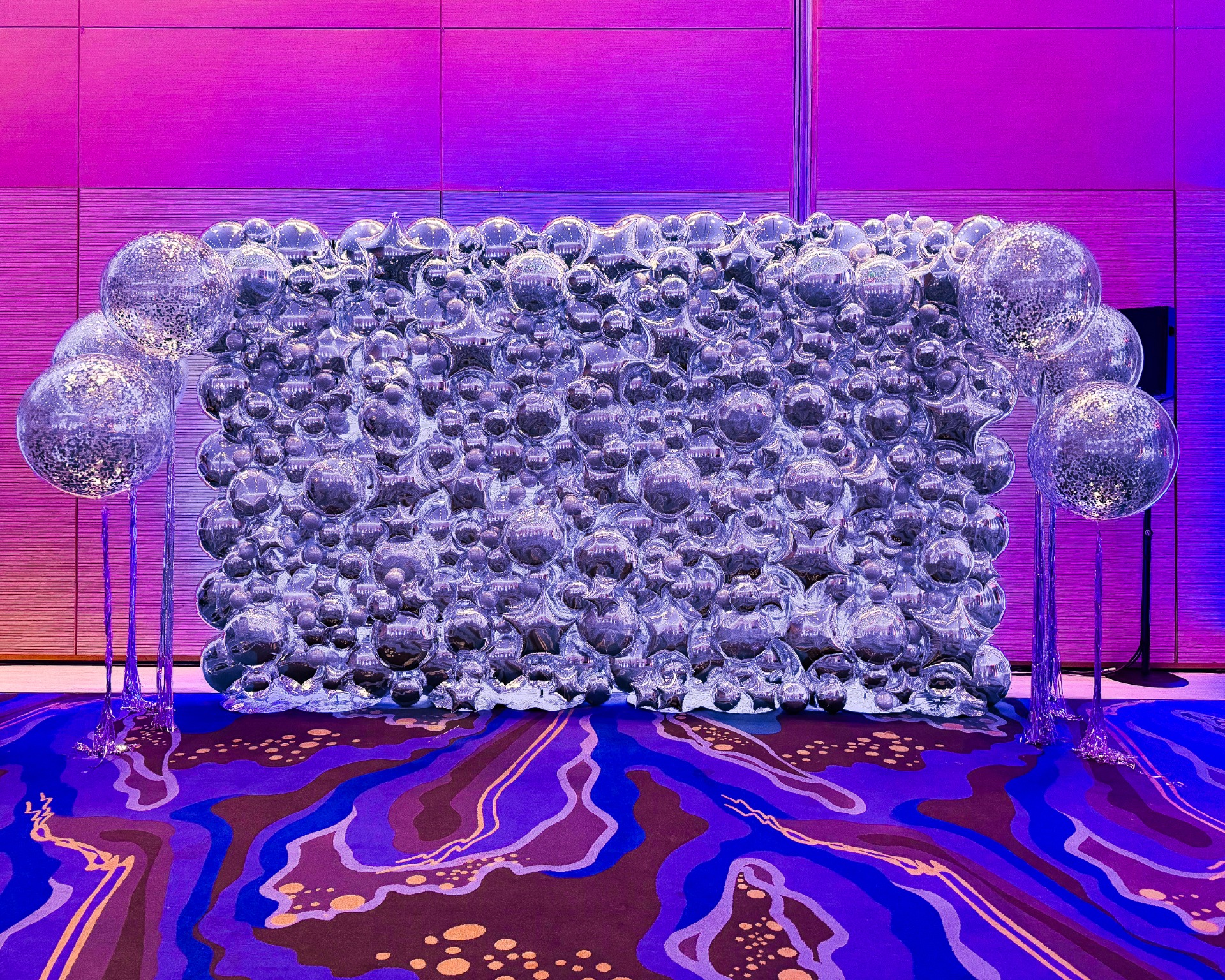 Photocall globos evento Caixa Barcelona