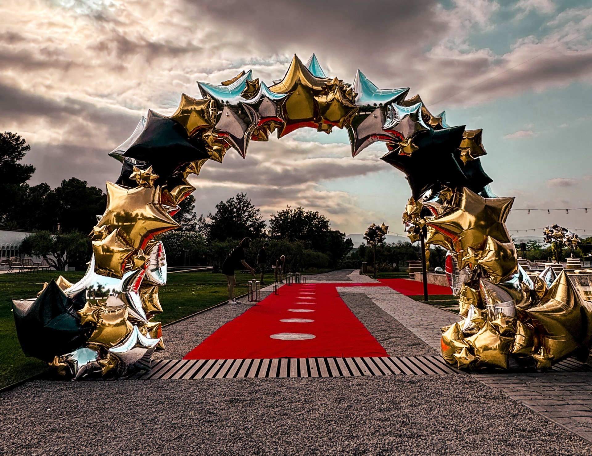 Arco globos foil evento corporativo