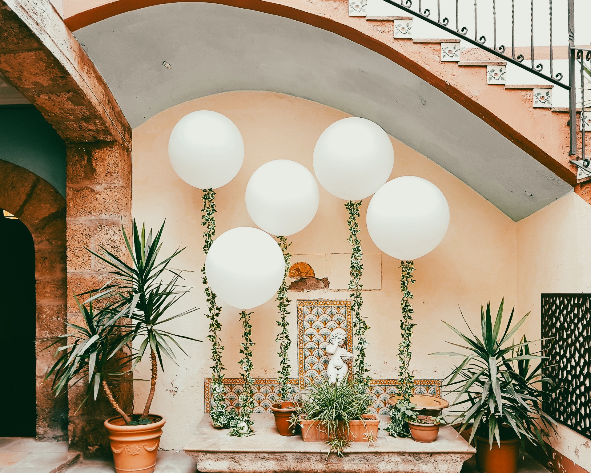 Globos de helio para boda masia Barcelona