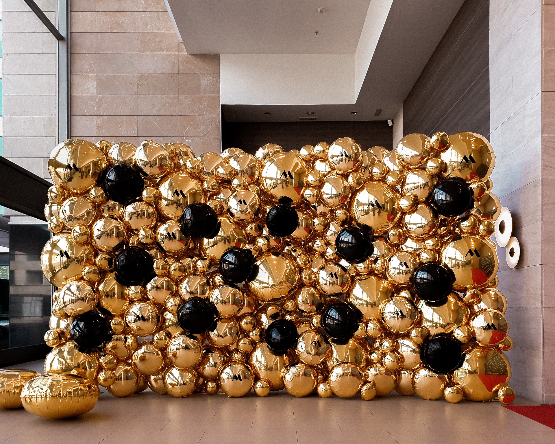 Photocall de globos para evento Hotel Hilton Barcelona