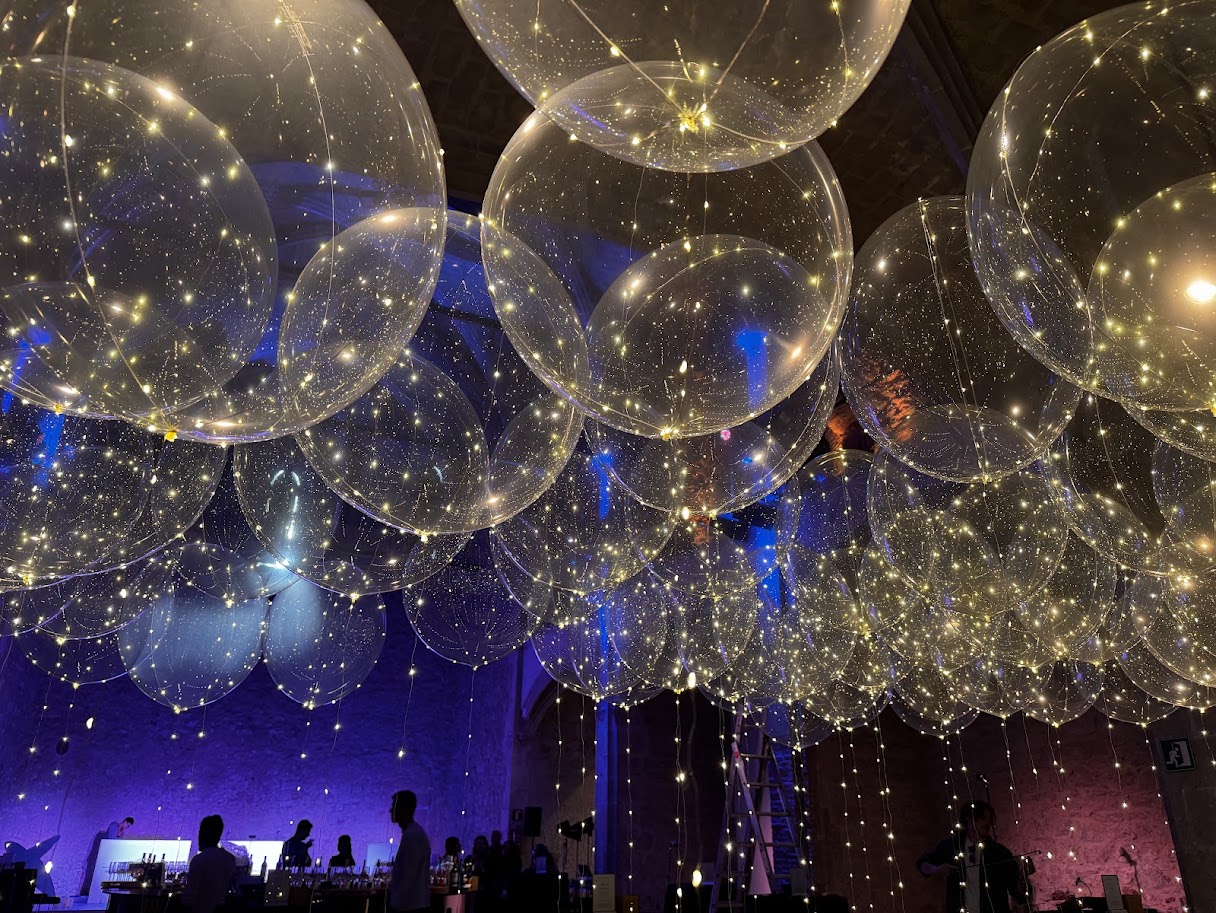 Globos helio con luces evento corporativo